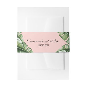 Bandeau De Faire-part Faire-part de mariage B feuille bananier moderne d