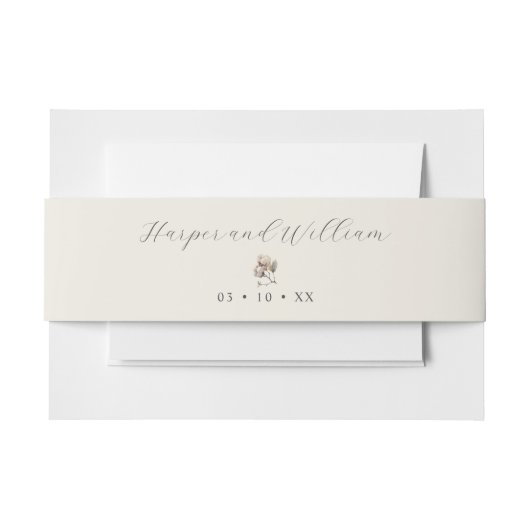 Bandeau De Faire-part faire-part de mariage beige coton (Devant Example)