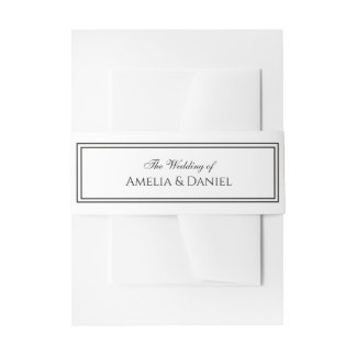 Bandeau De Faire-part Faire-Part de Mariage Classique Noir et Blanc Vent