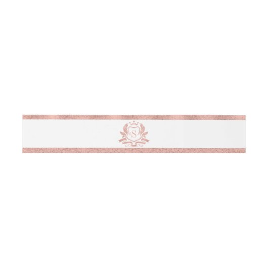 Bandeau De Faire-part Faire-part de mariage classique Rose Gold Crest (Plat)