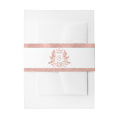 Bandeau De Faire-part Faire-part de mariage classique Rose Gold Crest (Devant example)