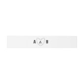 Bandeau De Faire-part Faire-part de mariage de script minimal en noir et (Plat)