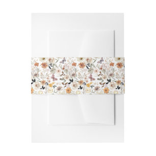 Bandeau De Faire-part Faire-part de mariage Fleurs sauvages de chute