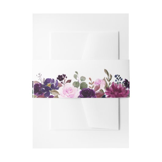 Bandeau De Faire-part Faire-part de mariage floral de lavande violette (Devant example)