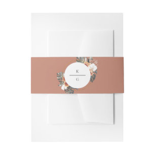 Bandeau De Faire-part Faire-part de mariage floral en terre cuite boho K