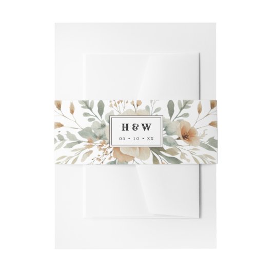 Bandeau De Faire-part Faire-part de mariage florale de pays occidental (Devant example)