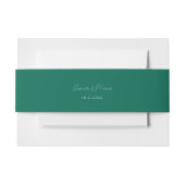 Bandeau De Faire-part Faire-part de mariage moderne Emerald Green Script (Devant Example)