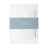 Bandeau De Faire-part Faire-part de mariage Monogramme bleu clair simple (Devant example)