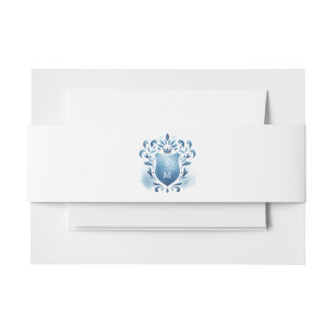 Bandeau De Faire-part Faire-part de mariage Monogramme Crête Aquarelle B