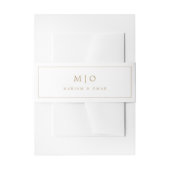 Bandeau De Faire-part Faire-part de mariage monogramme minimal en or (Devant example)
