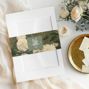 Bandeau De Faire-part Faire-part de mariage Monogramme Vert Sauge Rose B