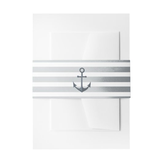 Bandeau De Faire-part faire-part de mariage nautique Ancre Stripes (Devant example)