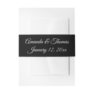Bandeau De Faire-part Faire-part de mariage personnalisé noir et blanc