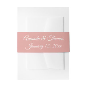 Bandeau De Faire-part Faire-part de mariage personnalisé rose et blanc