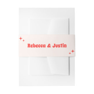Bandeau De Faire-part Faire-part de mariage rétro corail
