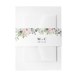 Bandeau De Faire-part Faire-part de mariage rose verdoyante