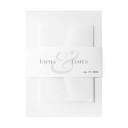 Bandeau De Faire-part Faire-part de mariage sauge Noms & Monogramme | 