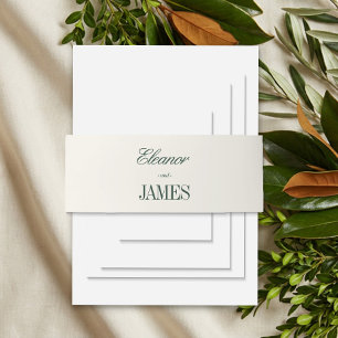 Bandeau De Faire-part Faire-part de mariage traditionnel vert classique
