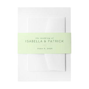 Bandeau De Faire-part Faire-part de mariage vert pastel minimaliste