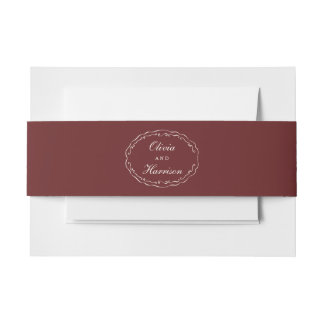 Bandeau De Faire-part Faisceau de mariage bordeaux
