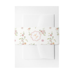 Bandeau De Faire-part Faisceau de mariage floral romantique pour invitat