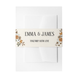 Bandeau De Faire-part Faisceau de mariage floral vintage