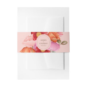 Bandeau De Faire-part Faisceau de ventre d'invitation au pavot aquarelle