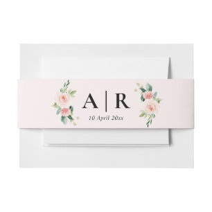 Bandeau De Faire-part fanfaron de fleurs rousses roses