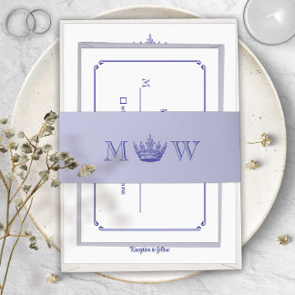 Bandeau De Faire-part Fantaisie Gothique ou Monogramme de Couronne Royal