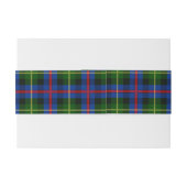 Bandeau De Faire-part Farquharson Scottish Tartan Belly Band (Dos exemple)