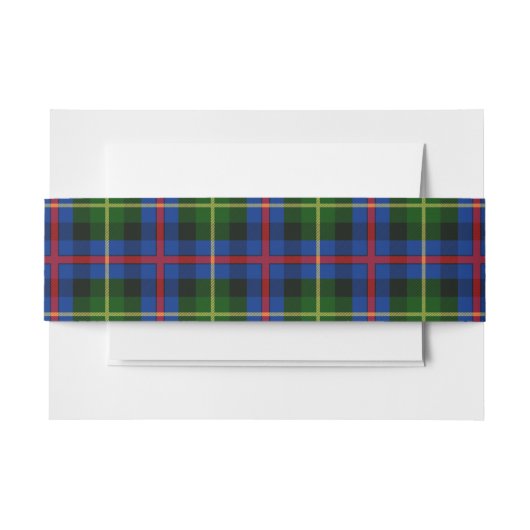 Bandeau De Faire-part Farquharson Scottish Tartan Belly Band (Devant Example)