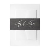 Bandeau De Faire-part Faux Chalkboard M. & Mme Elegant Script Mariage (Devant example)