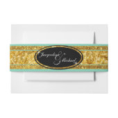 Bandeau De Faire-part Faux Gold Foil Élégant groupe Mariage classique (Devant Example)