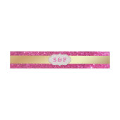 Bandeau De Faire-part Faux Gold Foil Hot rose Parties scintillant Mariag (Plat)