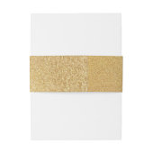 Bandeau De Faire-part Faux Gold Foil Monogramme Marbre Parties scintilla (Dos Example)