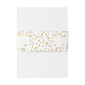 Bandeau De Faire-part Faux Gold Sparkle Confetti Mariage dans | Bande de (Dos Example)