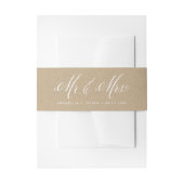 Bandeau De Faire-part Faux Kraft Papier M. & Mme Elegant Script Mariage (Devant example)