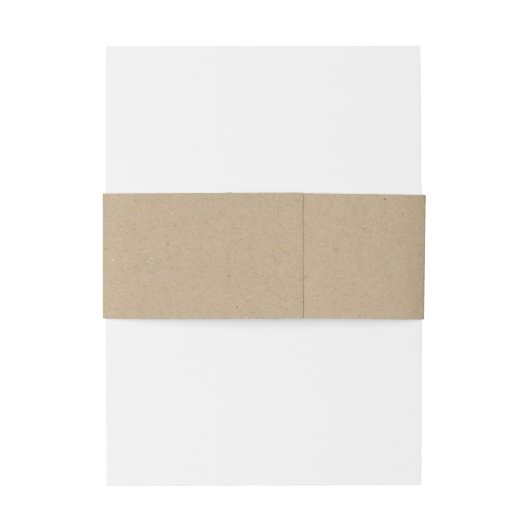 Bandeau De Faire-part Faux Kraft Papier M. & Mme Elegant Script Mariage (Dos Example)