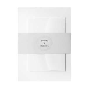 Bandeau De Faire-part Faux Roses Blanches Mariage En Relief 