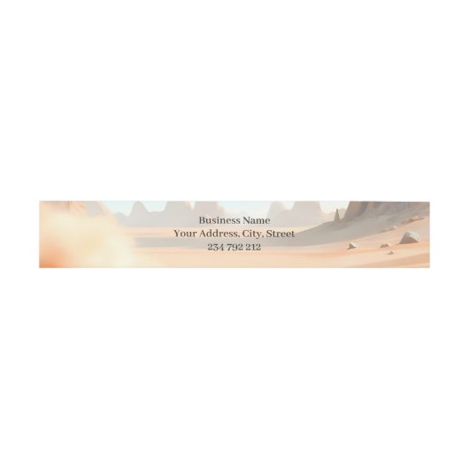 Bandeau De Faire-part Fée au clair de lune des dunes errantes. (Plat)