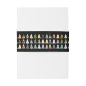 Bandeau De Faire-part Festive Fir Trees, Noël (Dos Example)