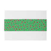 Bandeau De Faire-part Festive Green Invitation Belly Band (Dos exemple)