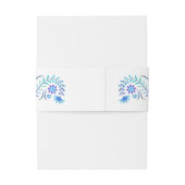 Bandeau De Faire-part Fête Bleue Shower de Mariage Anniversaire (Dos Example)