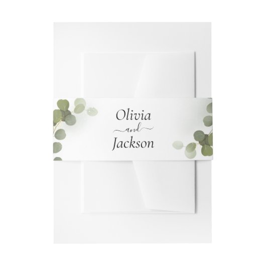 Bandeau De Faire-part Feuillage de verdure Eucalyptus (Devant example)