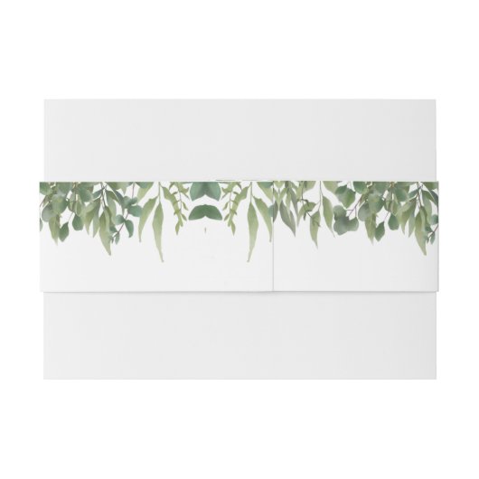 Bandeau De Faire-part Feuillage vert Feuille rustique (Dos exemple)