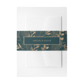 Bandeau De Faire-part Feuille de feuillage d'or (Devant example)