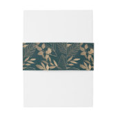 Bandeau De Faire-part Feuille de feuillage d'or (Dos Example)