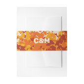 Bandeau De Faire-part Feuille d'érable Orange et Terracotta Mariage d'au (Devant example)