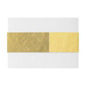 Bandeau De Faire-part Feuille d'or élégante de Faux (Dos exemple)