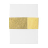 Bandeau De Faire-part Feuille d'or élégante de Faux (Dos Example)